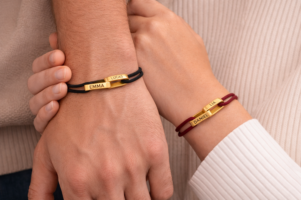Bracelets duo personnalisés – Couple, Amitié & Promesse