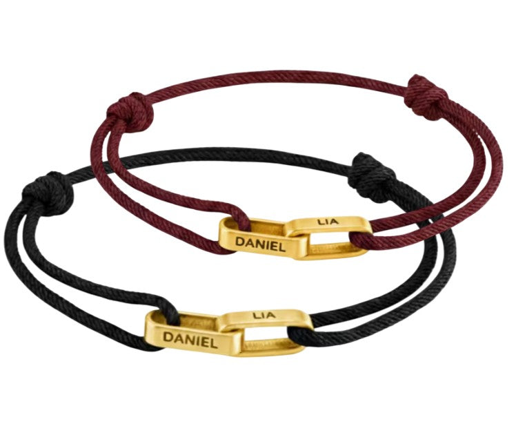 Bracelets duo personnalisés – Couple, Amitié & Promesse