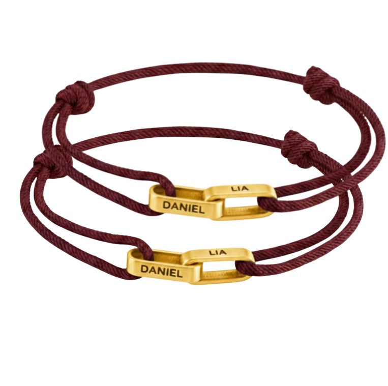 Bracelets duo personnalisés – Couple, Amitié & Promesse